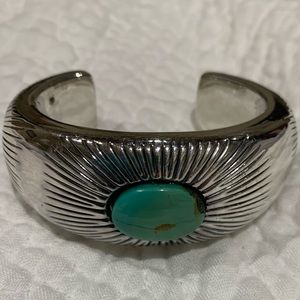 Simon Sebbag Sterling Turquoise Cuff Bracelet